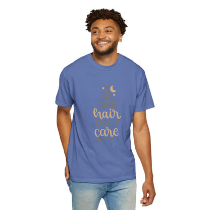 Camp Hair Don’t Care Adventure Mountain Tee Fun Activities Unisex Heavy Cotton T-Shirt