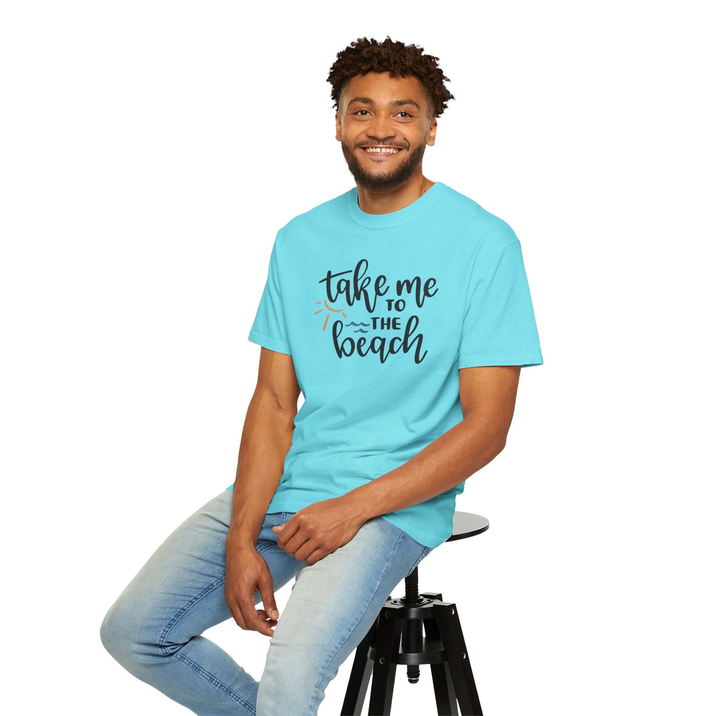 Take Me To The Beach Sunset Vibes Ocean Tee Sandy Celebration Adventure Camp Unisex Heavy Cotton T-Shirt