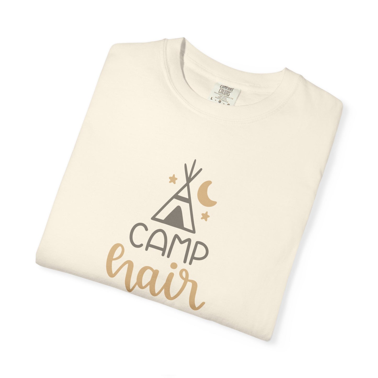 Camp Hair Don’t Care Adventure Mountain Tee Fun Activities Unisex Heavy Cotton T-Shirt