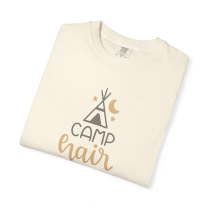 Camp Hair Don’t Care Adventure Mountain Tee Fun Activities Unisex Heavy Cotton T-Shirt