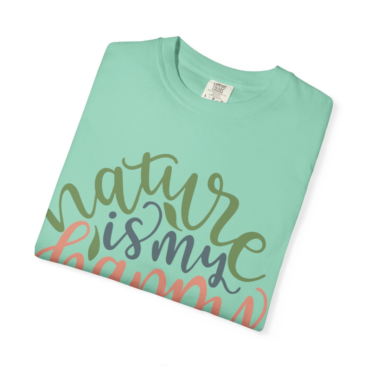 Nature Is My Happy Place Adventure Happiness Trendy Tee Life Journey Fun Memories Paradise Unisex Heavy Cotton T-Shirt