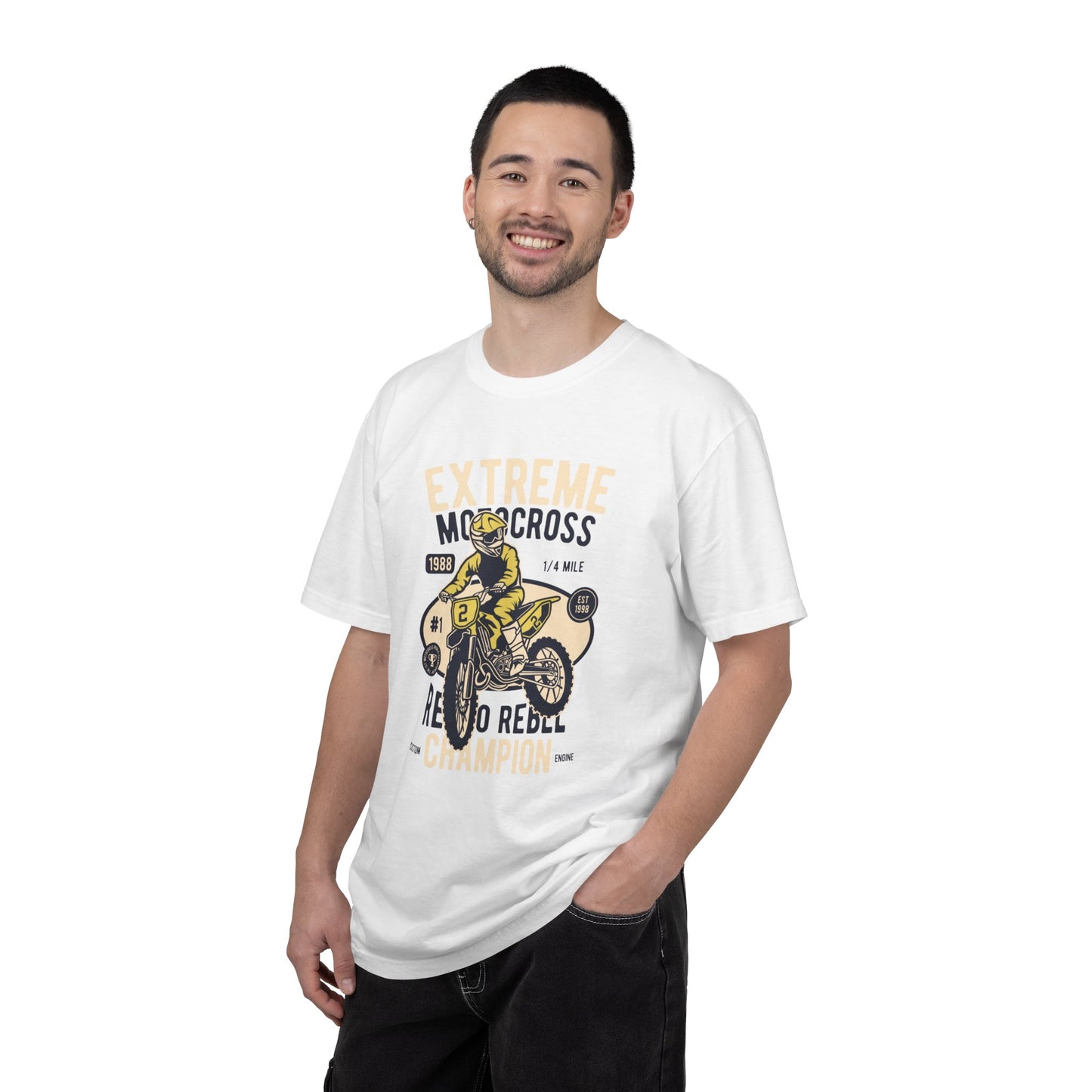 Extreme Champion Epic Trail Exploration Tee Thrill-Seeking Stunt Mastery Downhill Rush Unisex Heavy Cotton T-Shirt
