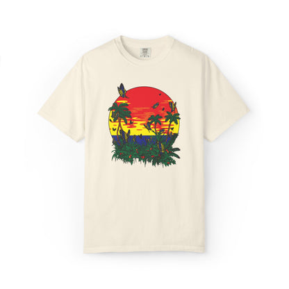 Palm Trees Island Summer Trendy Tee Sunshine Days Ice Cream Summer Camp Beachcombing Anchor Unisex Heavy Cotton T-Shirt