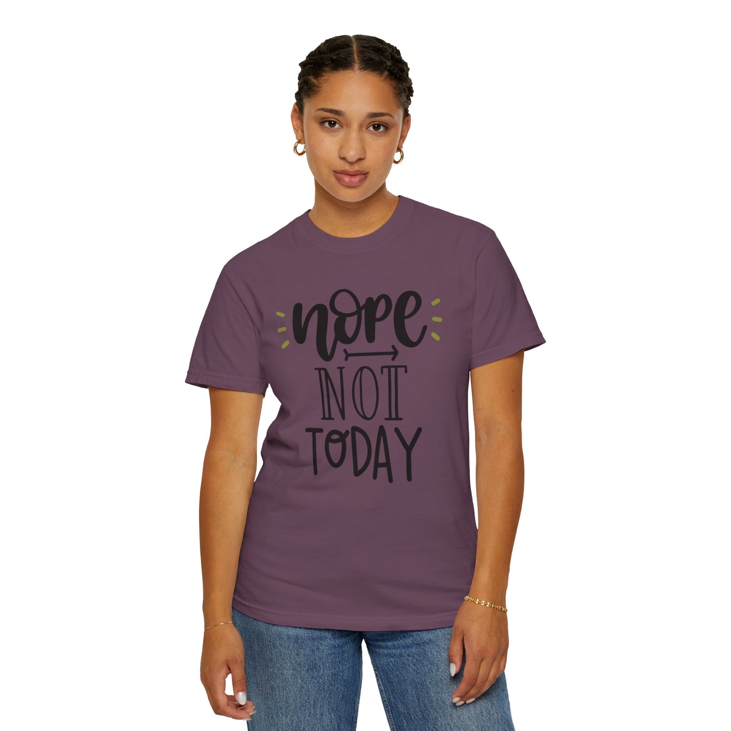 Nope Not Today Idle Moments Tee Cozy Living Contented Loafing Unisex Heavy Cotton T-Shirt