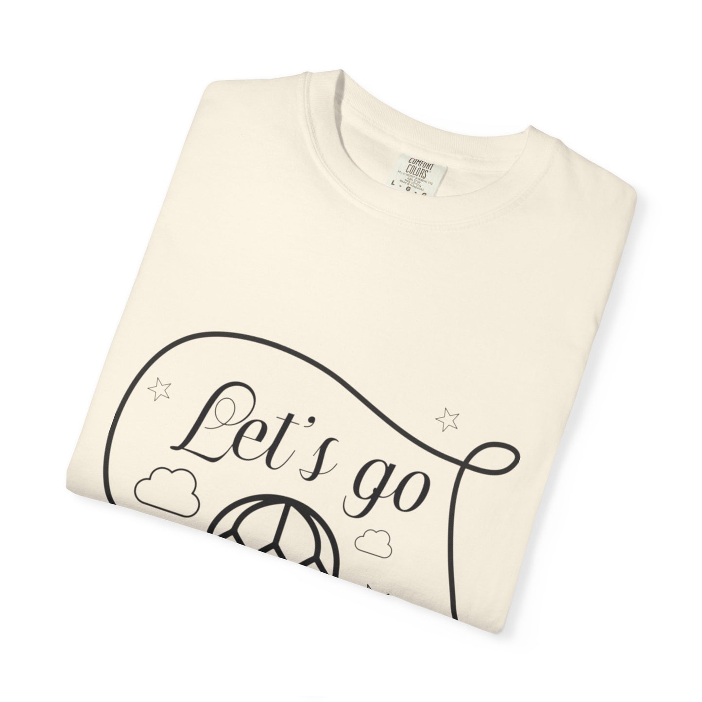 Let’s Go On An Adventure Nature Exploration Bonfire Travel Lovers Tee Freedom Hot Air Balloon Unisex Heavy Cotton T-Shirt