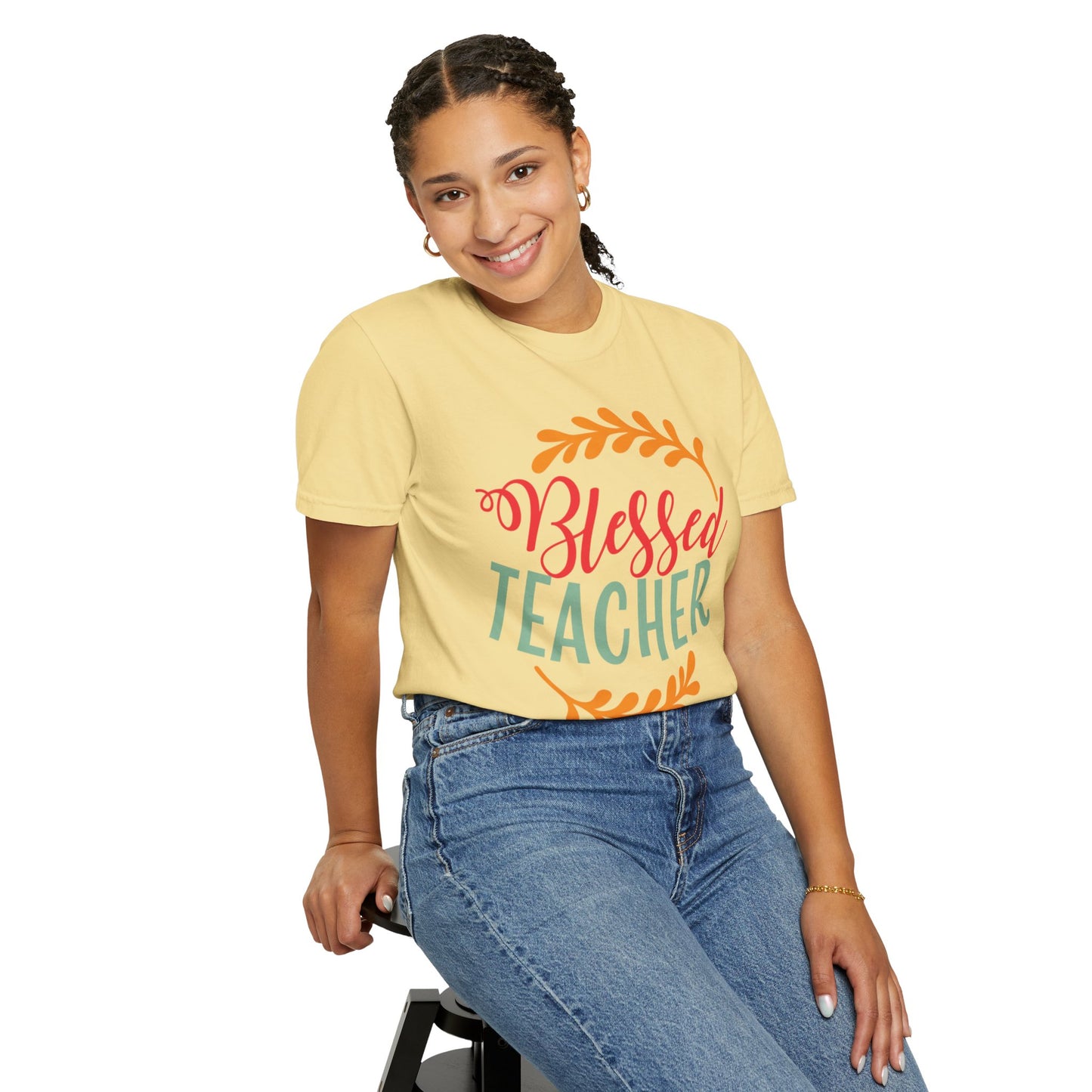 Blessed Teacher Role Model Supportive Learning Positive Reinforcement Moral Values Unisex Heavy Cotton T-Shirt