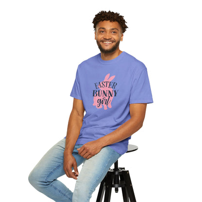 Easter Bunny Girl Holy Week Celebration Spring Festival Tee Christian Holiday Excitement Eggs Good Friday  Unisex Heavy Cotton T-Shirt