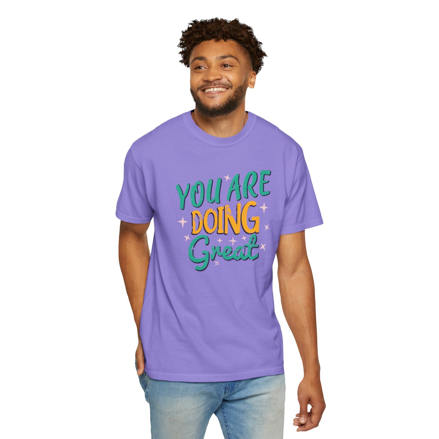 You Are Doing Great Trendy Tee Motivational Daily Reminder Supportive Dedication Positivity Keep It Up Unisex Heavy Cotton T-Shirt