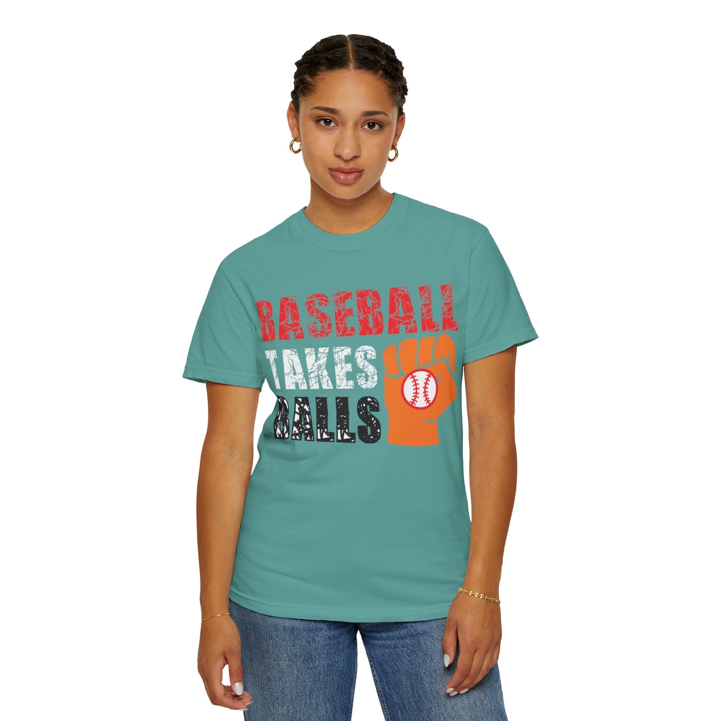 Baseball Takes Ball Defensive Prowess Tee Fielding Excellence Outfield Expertise Unisex Heavy Cotton T-Shirt