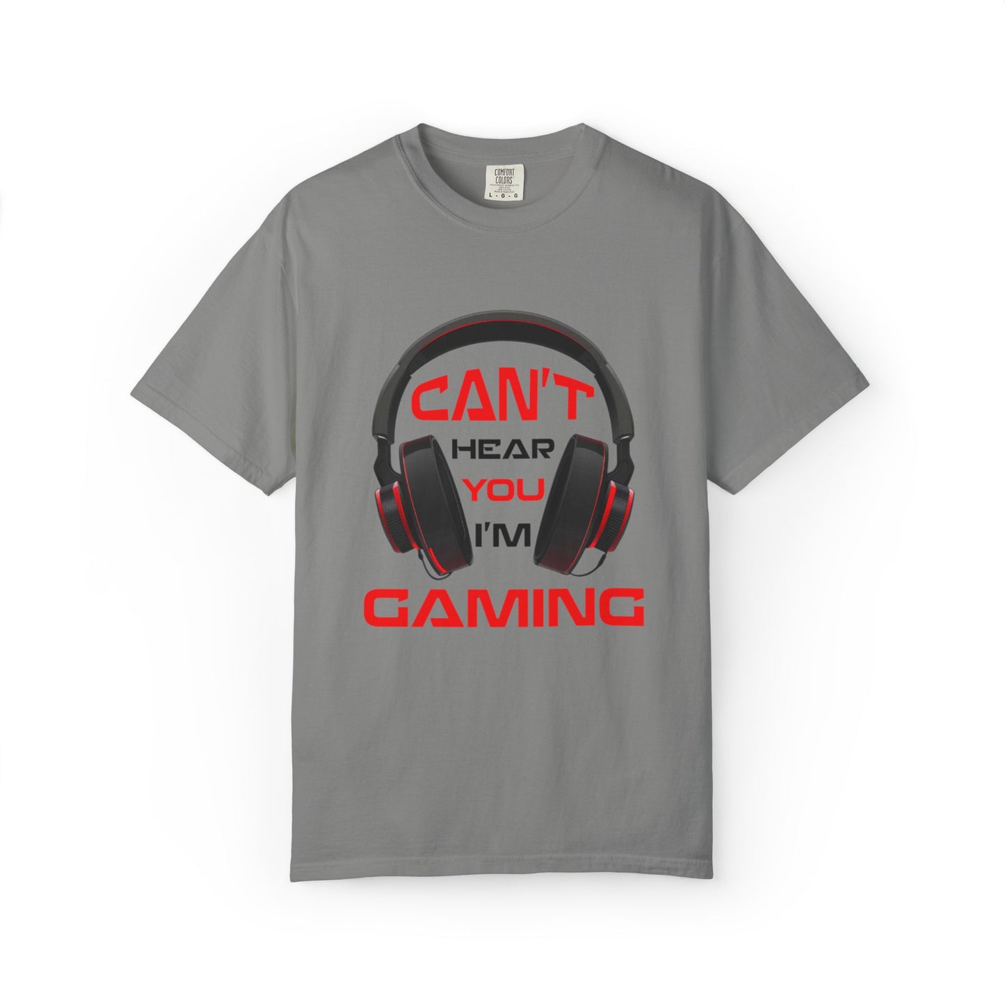 Can’t Hear You I’M Gaming Funny Trendy Tee Cool Gamer Headphones Pro Video Games Lover Game Focused Unisex Heavy Cotton T-Shirt