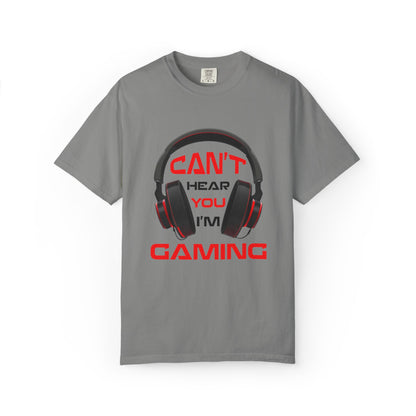 Can’t Hear You I’M Gaming Funny Trendy Tee Cool Gamer Headphones Pro Video Games Lover Game Focused Unisex Heavy Cotton T-Shirt