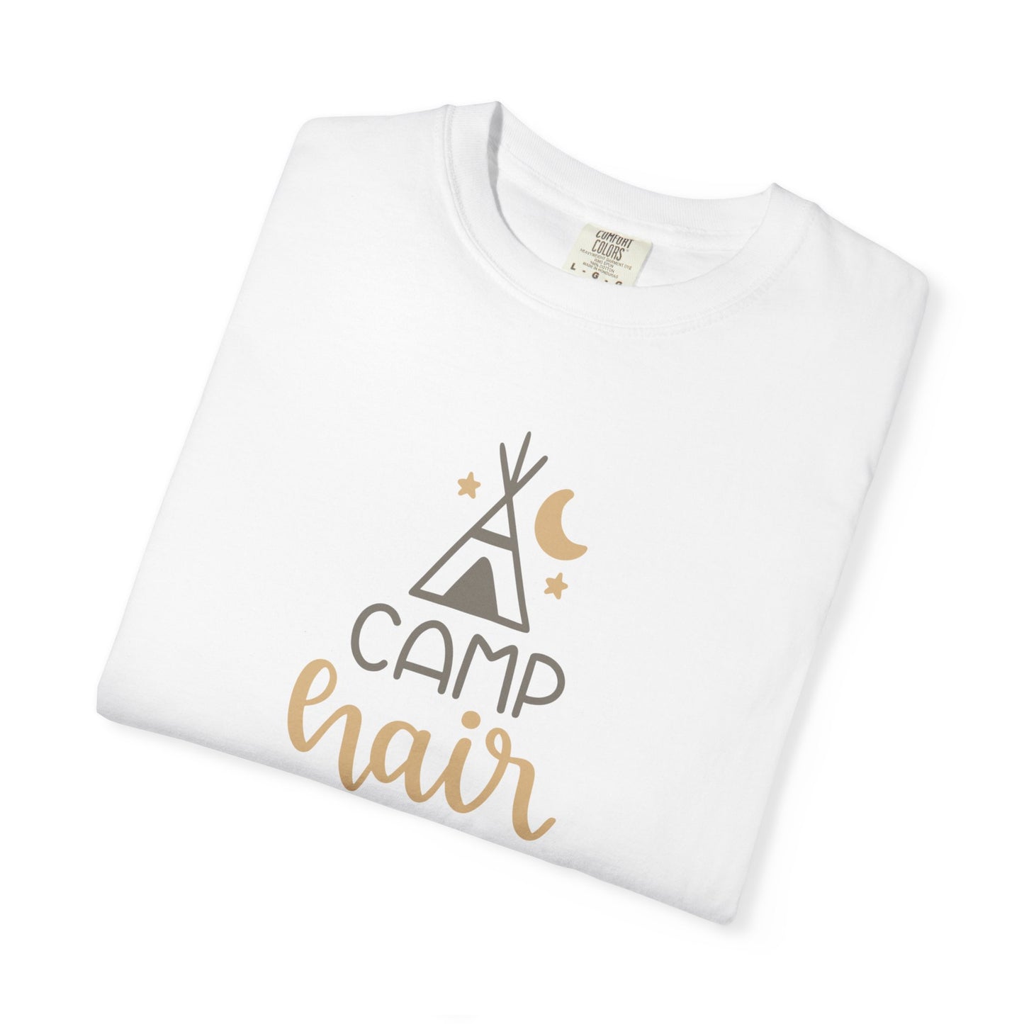 Camp Hair Don’t Care Adventure Mountain Tee Fun Activities Unisex Heavy Cotton T-Shirt