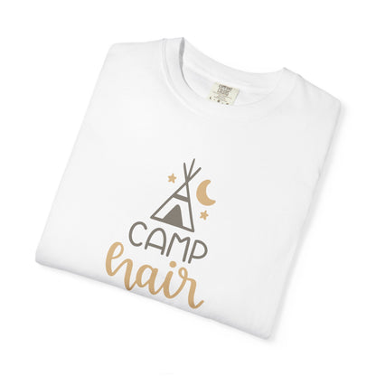 Camp Hair Don’t Care Adventure Mountain Tee Fun Activities Unisex Heavy Cotton T-Shirt