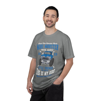 Funny Mini Monster Truck Manic Speed Truck Power Sarcastic Extreme Adventure Four-Wheel Drive Unisex Heavy Cotton T-Shirt