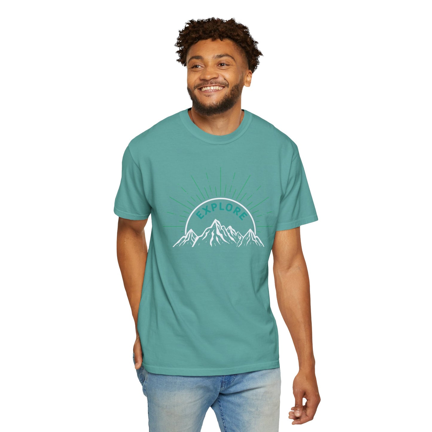 Funny Explore Mountain Adventure Tee Sarcastic Alpine Discover Camping Forest Unisex Heavy Cotton T-Shirt