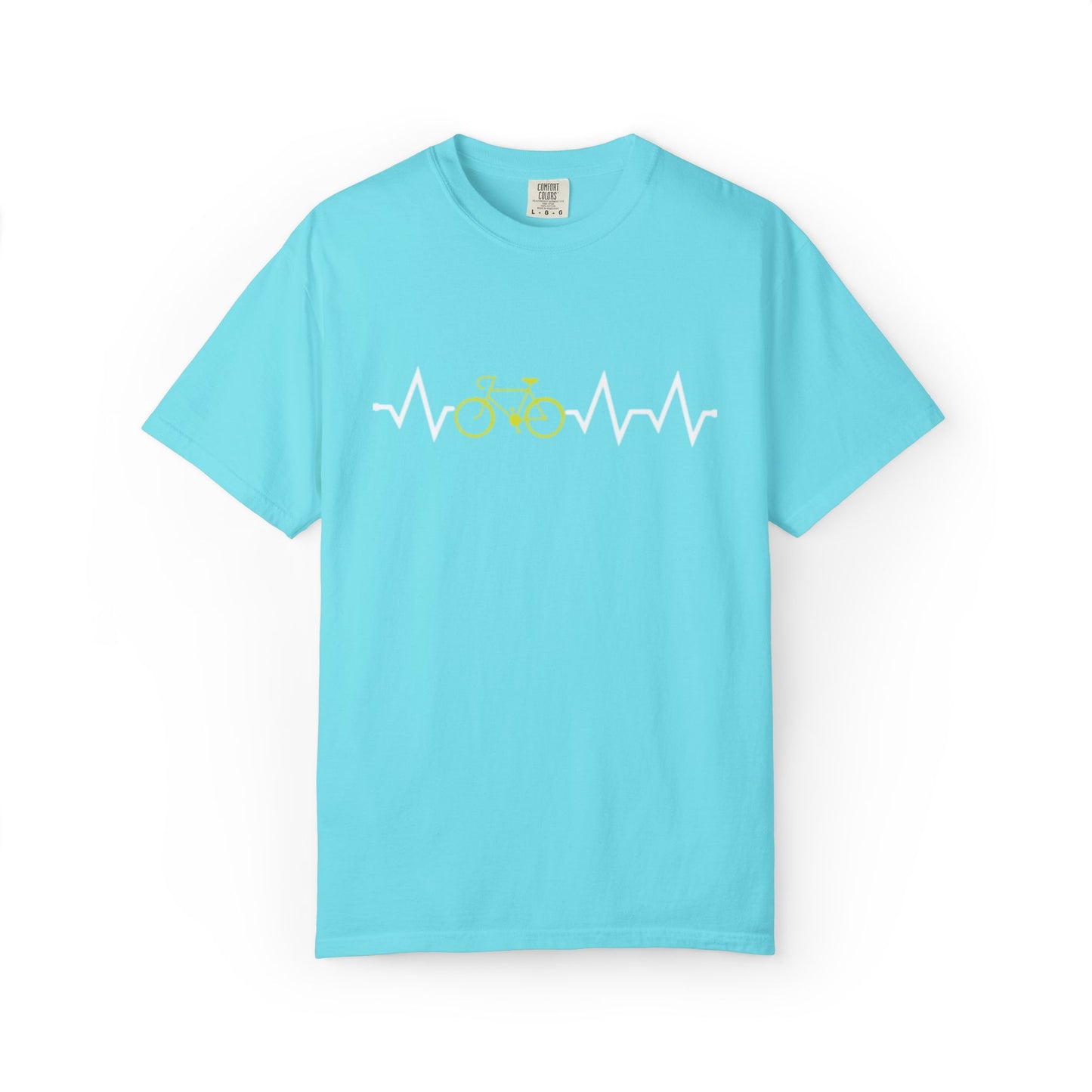 Funny Cycle Heart Beat Cycle Enthusiasm Pedal power Sarcastic Two Wheeled Adventures Unisex Heavy Cotton T-Shirt