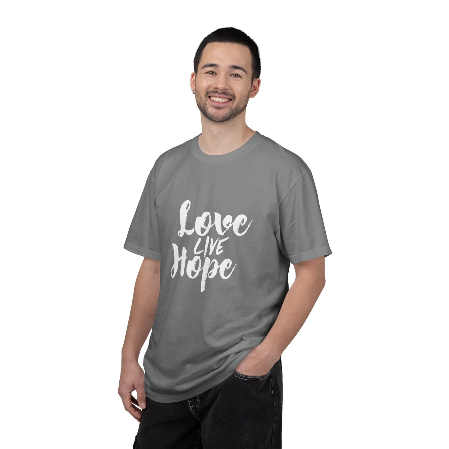 Love live hope Modern Tee Achievement Self-Improvement Unisex Heavy Cotton T-Shirt