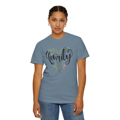 Family Trendy Tee Hug Rainbow Passion Unconditional Soulful Connection Siblings Love Parents Unisex Heavy Cotton T-Shirt