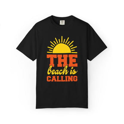 Enjoyable The Beach Is Calling Beach Life Sun Sand Sea Sun Kissed Sea Breeze Beach Sun Glasses Palm Trees Unisex Heavy Cotton T-Shirt
