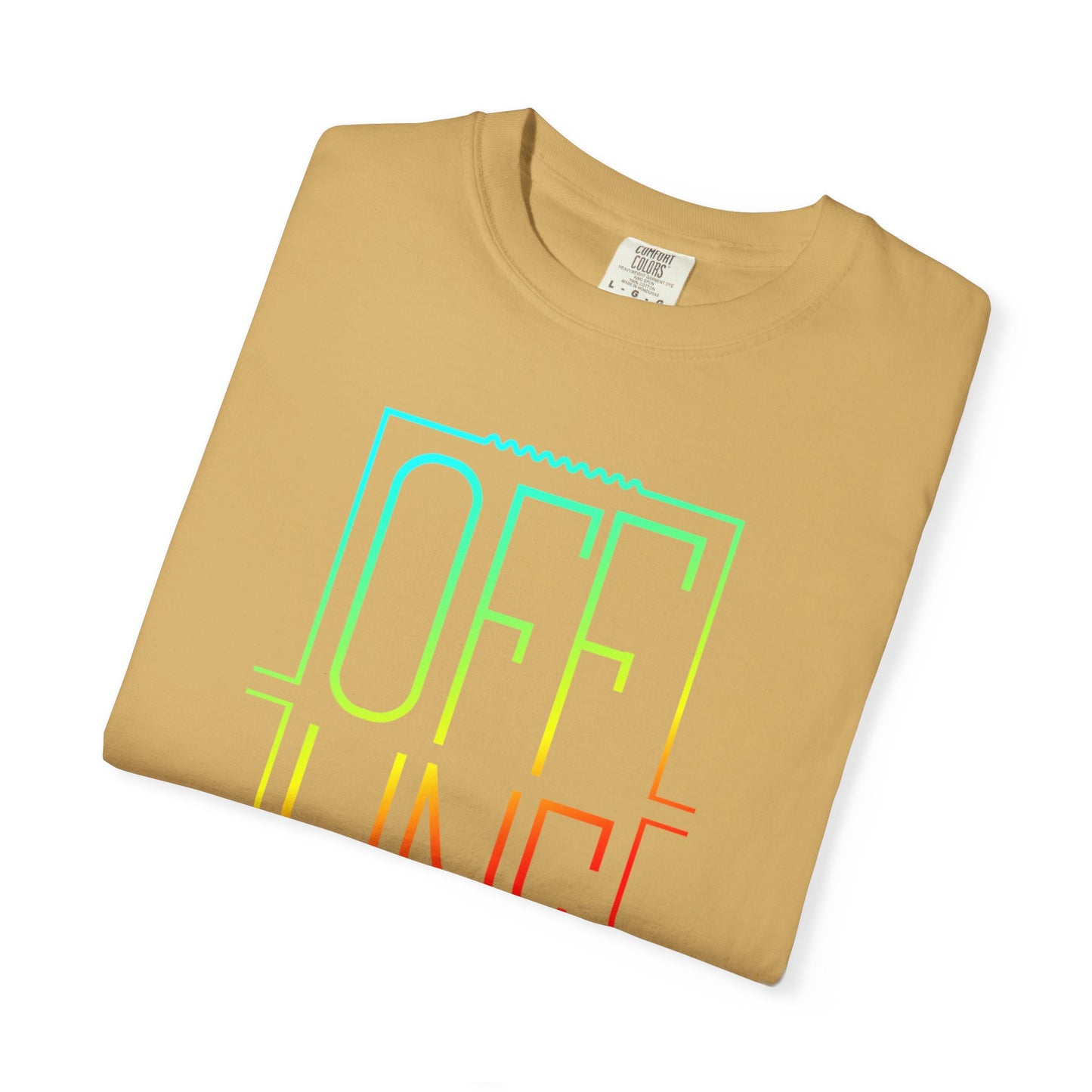 Offline Graphic T-Shirt — Retro Neon Text Tee