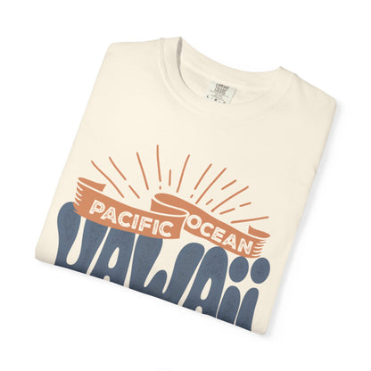 Enjoyable Pacific Ocean Hawaii Wave Rider Beach Life Sun Sand Sea Seashells Sea Waves Beach Sun Glasses Beach Surfers Unisex Heavy Cotton T-Shirt