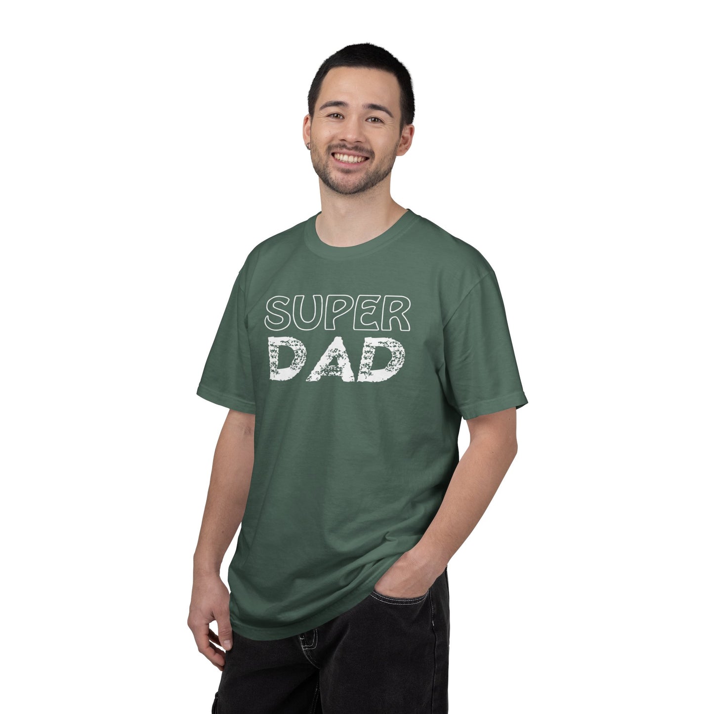 Super Dad Embracing Fatherhood Tee Growing Our Family Anticipating Parenthood Unisex Heavy Cotton T-Shirt