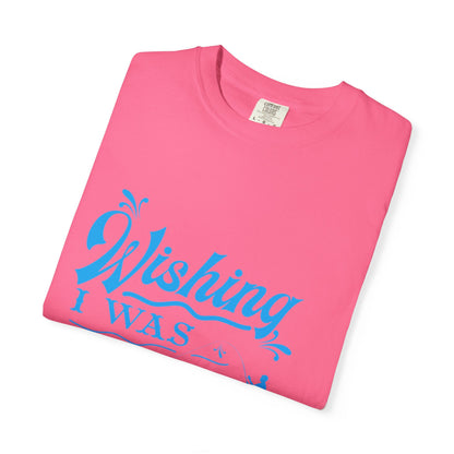 Funny Wishing I Was Fishing Catch and Release Unconditional Love Fishing Boat  Fishing Rod Sarcastic Adventure Unisex Heavy Cotton T-Shirt