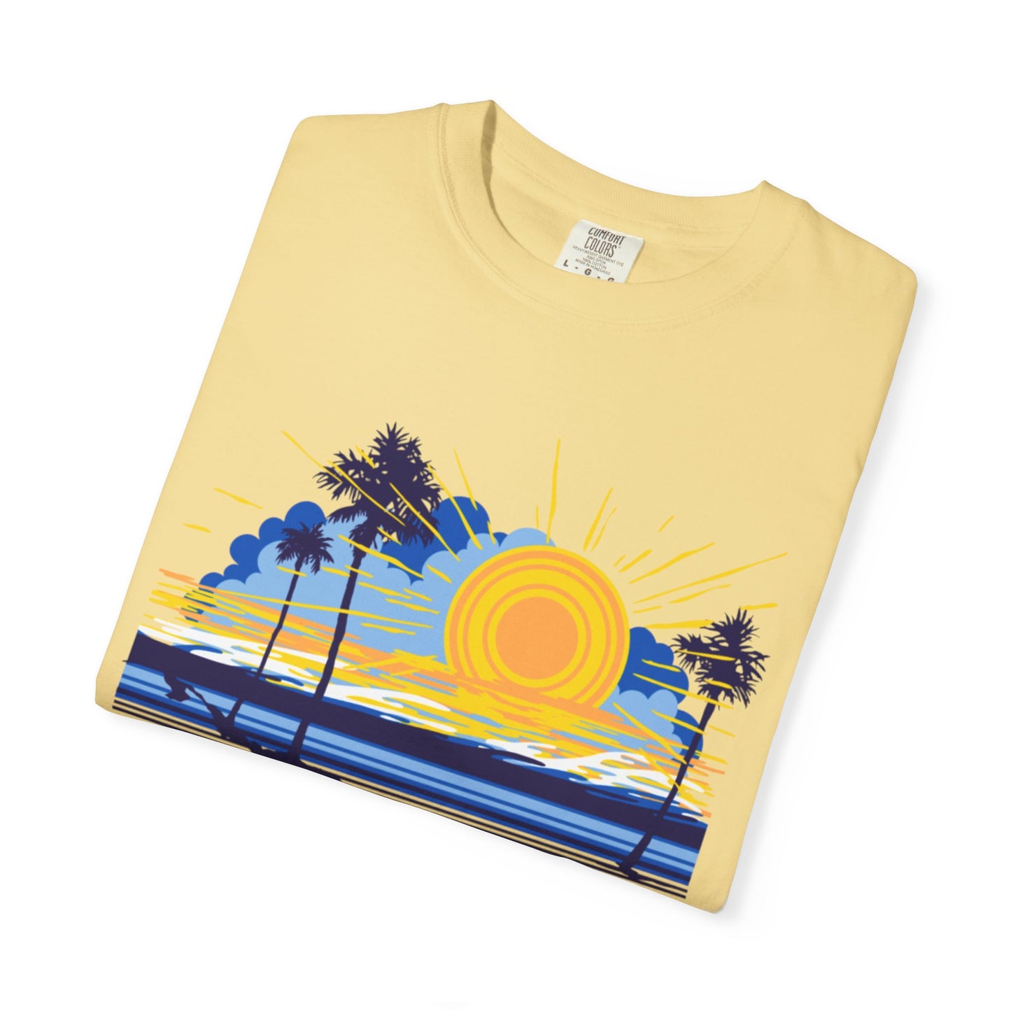 Sunset And Beach Summer Trendy Tee Sunshine Days Ice Cream Summer Camp Beachcombing Anchor Unisex Heavy Cotton T-Shirt