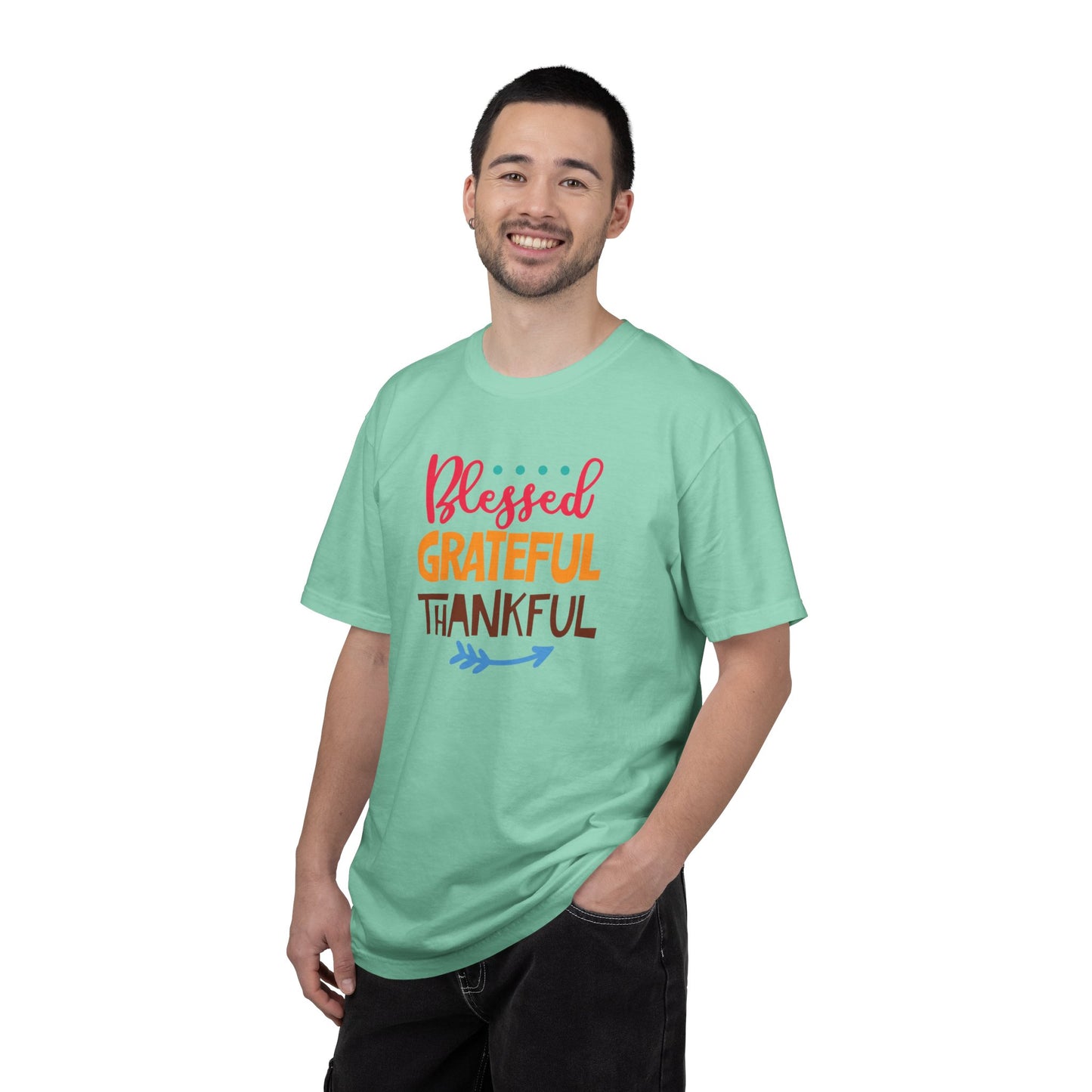 Blessed Grateful ThankfulAppreciate Everything Lovers Tee Positivity Self-Sufficiency Satisfaction Unisex Heavy Cotton T-Shirt