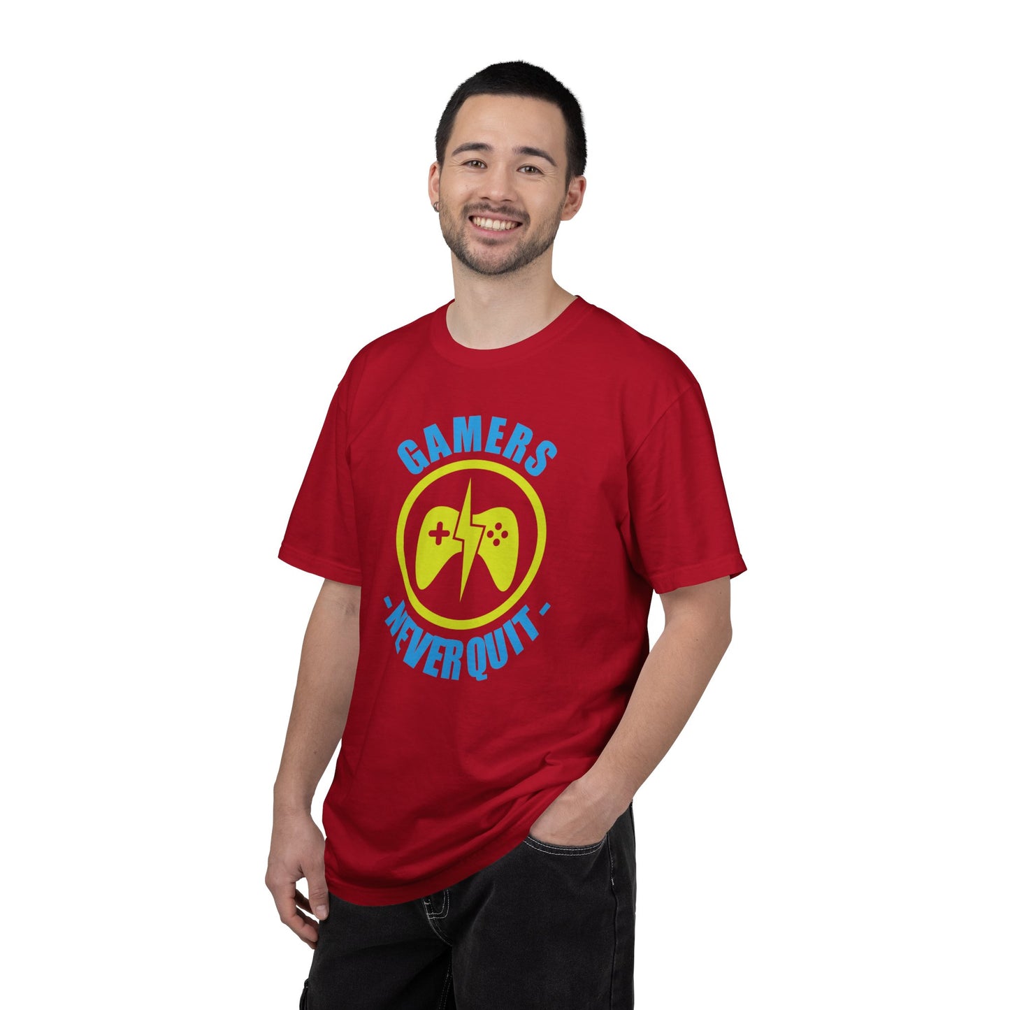 Inspirational Gamers Never Quit Virtual Immortality Forever A Gamer Immortalized In Pixels Unisex Heavy Cotton T-Shirt