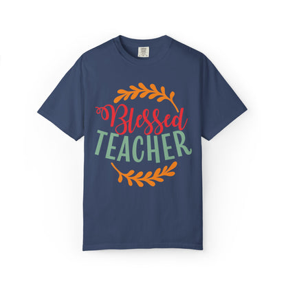 Blessed Teacher Role Model Supportive Learning Positive Reinforcement Moral Values Unisex Heavy Cotton T-Shirt