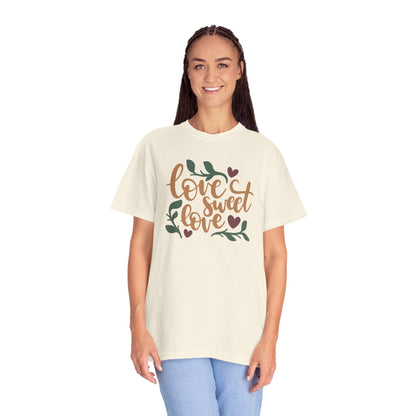 Love Sweet Love Boundless Love Affection Lover’s Tee Infinite Bliss Butterfly Kisses Evergreen Romance Unisex Heavy Cotton T-Shirt