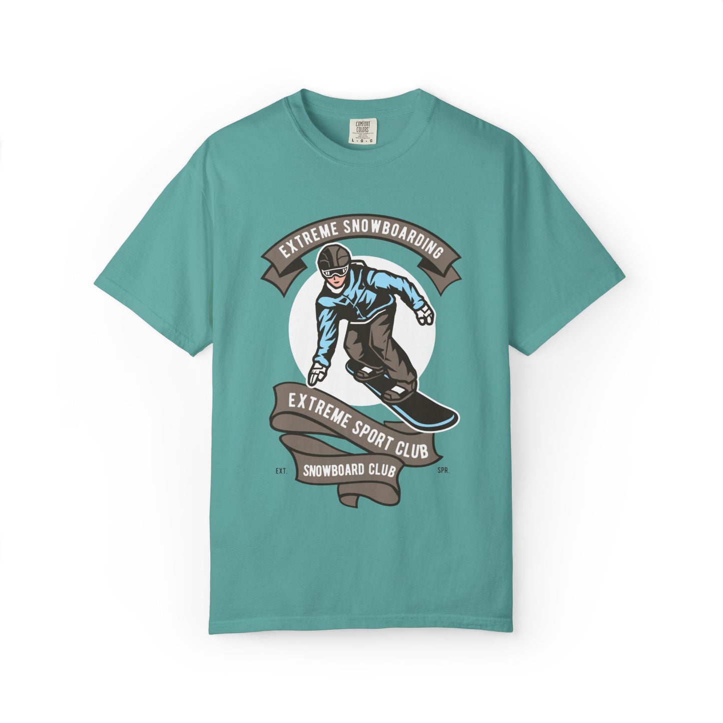 Extreme Snowboarding Sports Club Holly Jolly Winter Tee Wonderland Unisex Heavy Cotton T-Shirt