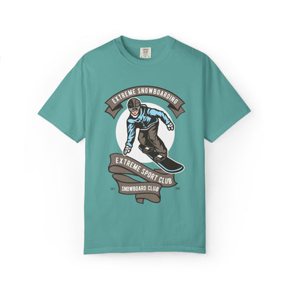 Extreme Snowboarding Sports Club Holly Jolly Winter Tee Wonderland Unisex Heavy Cotton T-Shirt