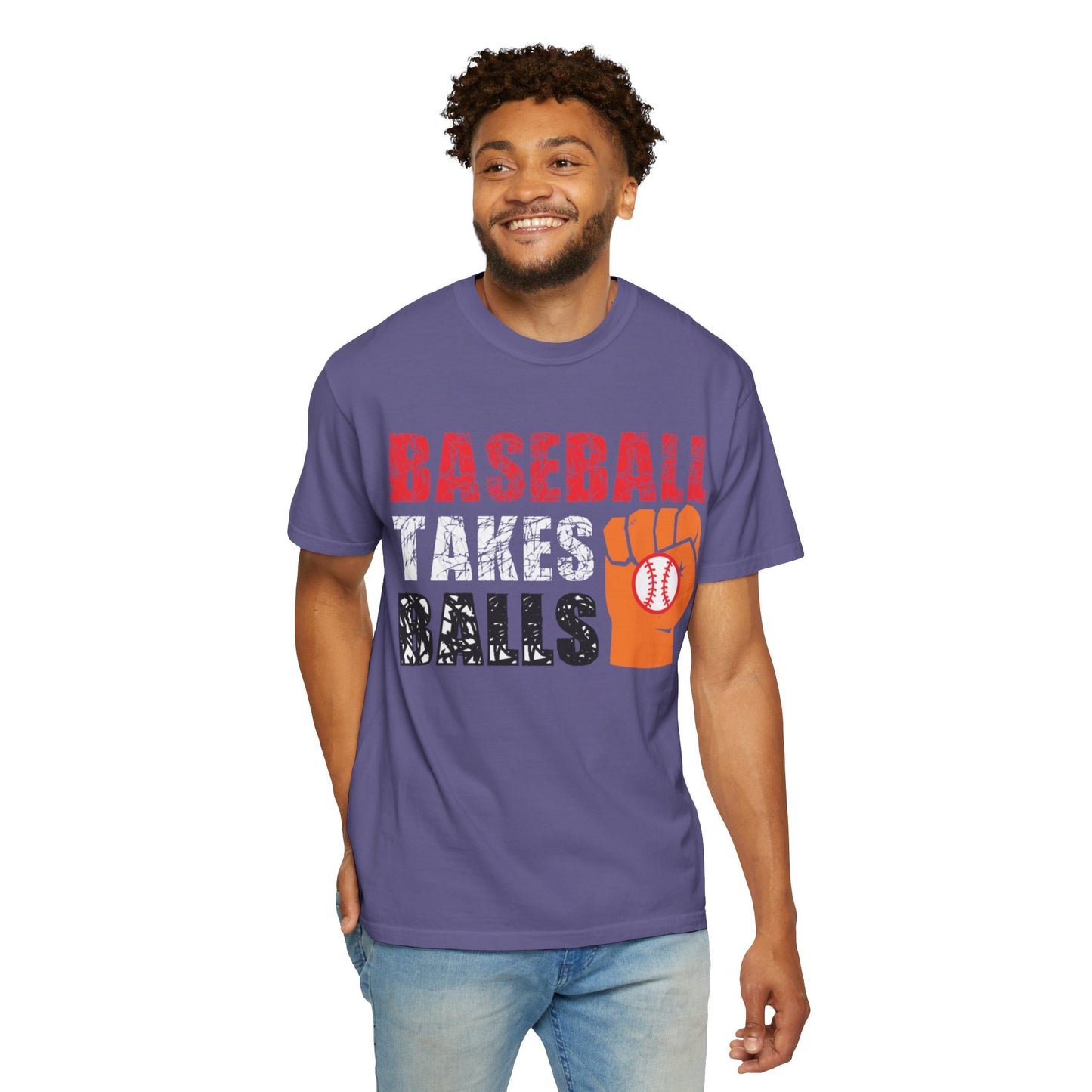 Baseball Takes Ball Defensive Prowess Tee Fielding Excellence Outfield Expertise Unisex Heavy Cotton T-Shirt