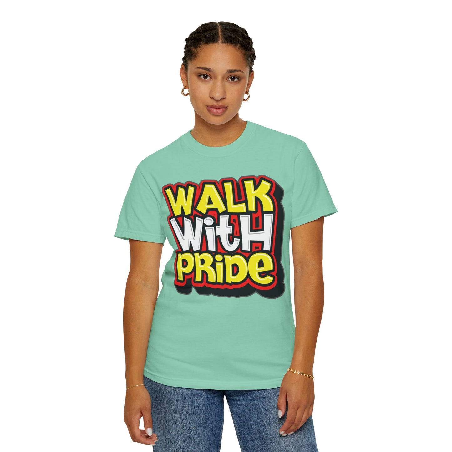 Walk With Pride Confidence Tee Aspiration Mindfulness Integrity Empowerment Unisex Heavy Cotton T-Shirt
