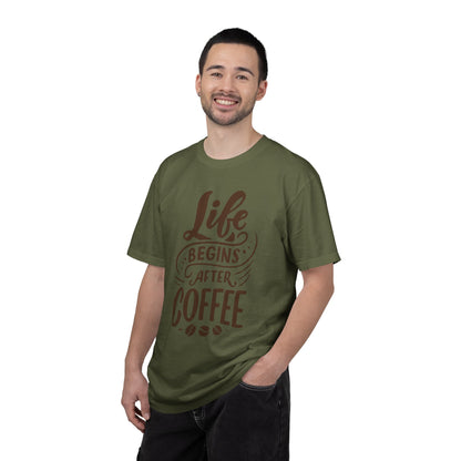 Life Begins After Coffee Unisex Garment-Dyed T-shirt