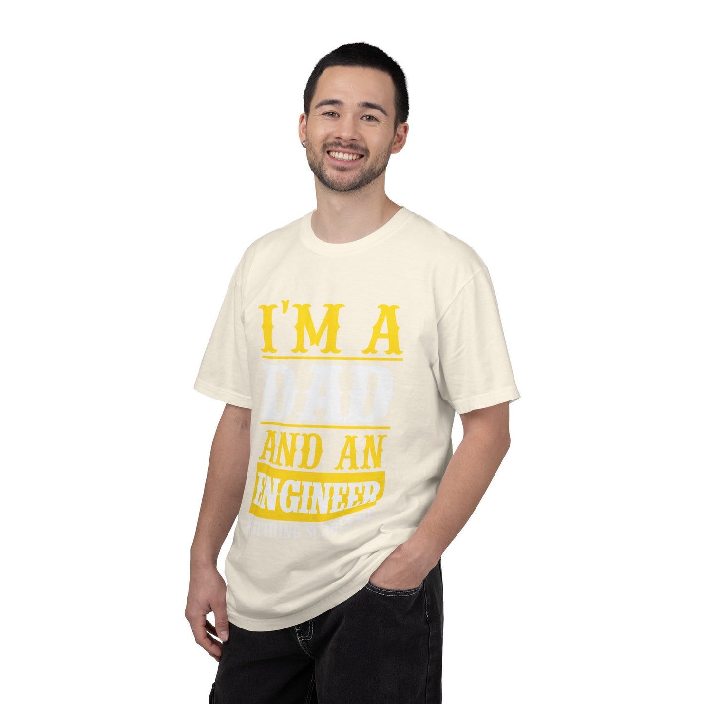 Proud Dad I’m Dad And An Engineer Fatherhood Role Model Problem-solving Critical Thinking Unisex Heavy Cotton T-Shirt