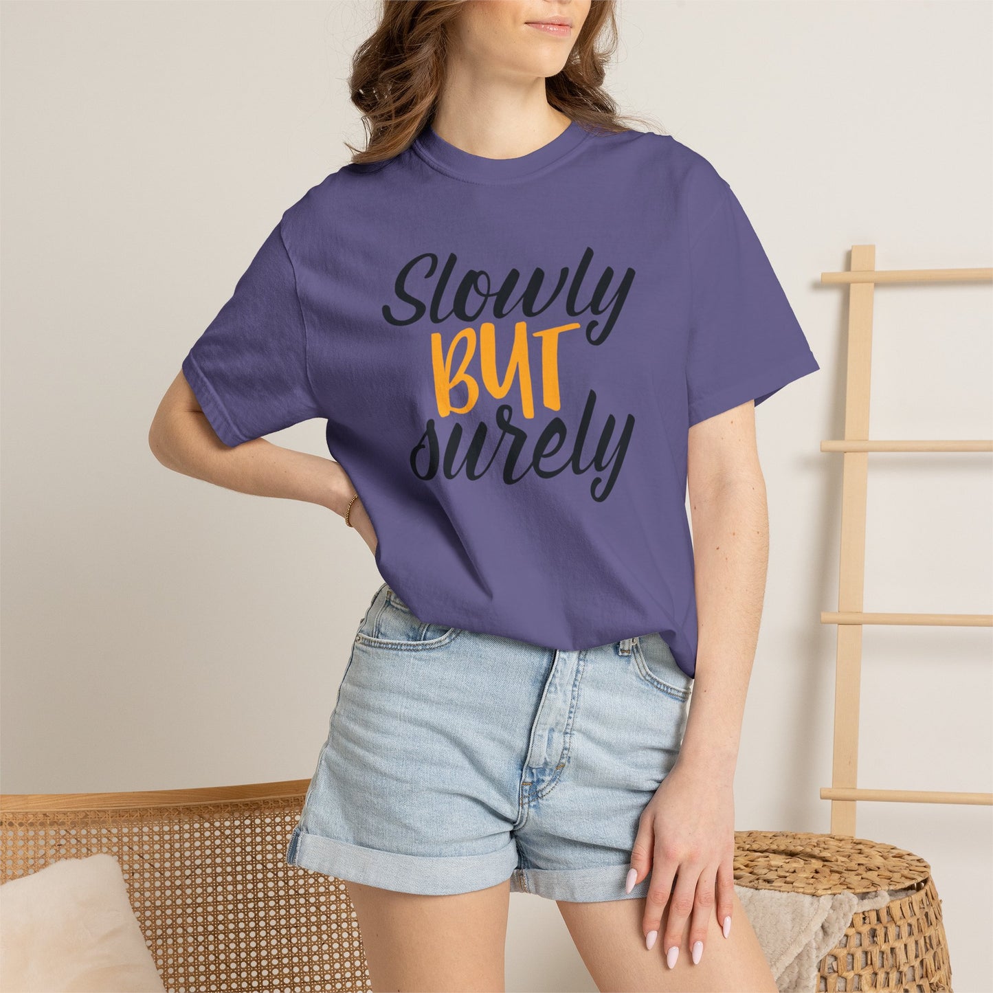 Slowly But Surely Embracing Challenges Tee Unbreakable Will Relentless Spirit Unyielding Determination Unisex Heavy Cotton T-Shirt