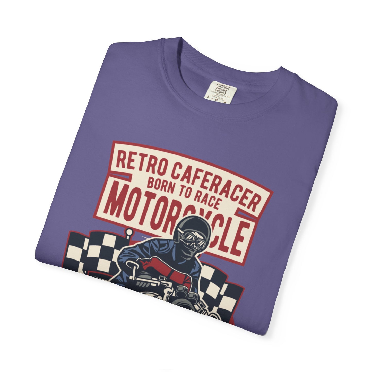 Retro Caferacer Vintage King Of The Road Classic Tee Bike Speed Racing Enthusiast Unisex Heavy Cotton T-Shirt