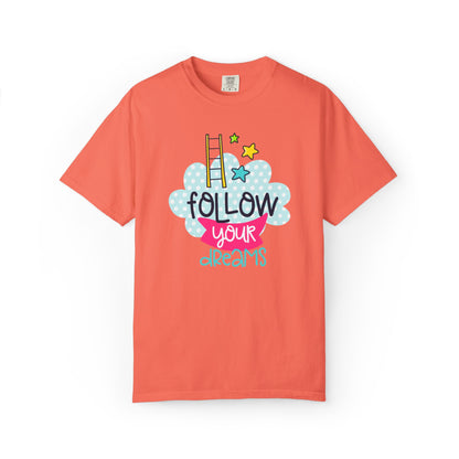 Follow Your Dreams Aspiration Determination Courage Night Wishes Unisex Heavy Cotton T-Shirt