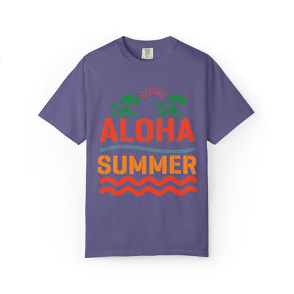 Exciting Aloha Summer Sunshine Beach Days White Sand Summer Camp Vacation Mode Sunny Days Unisex Heavy Cotton T-Shirt