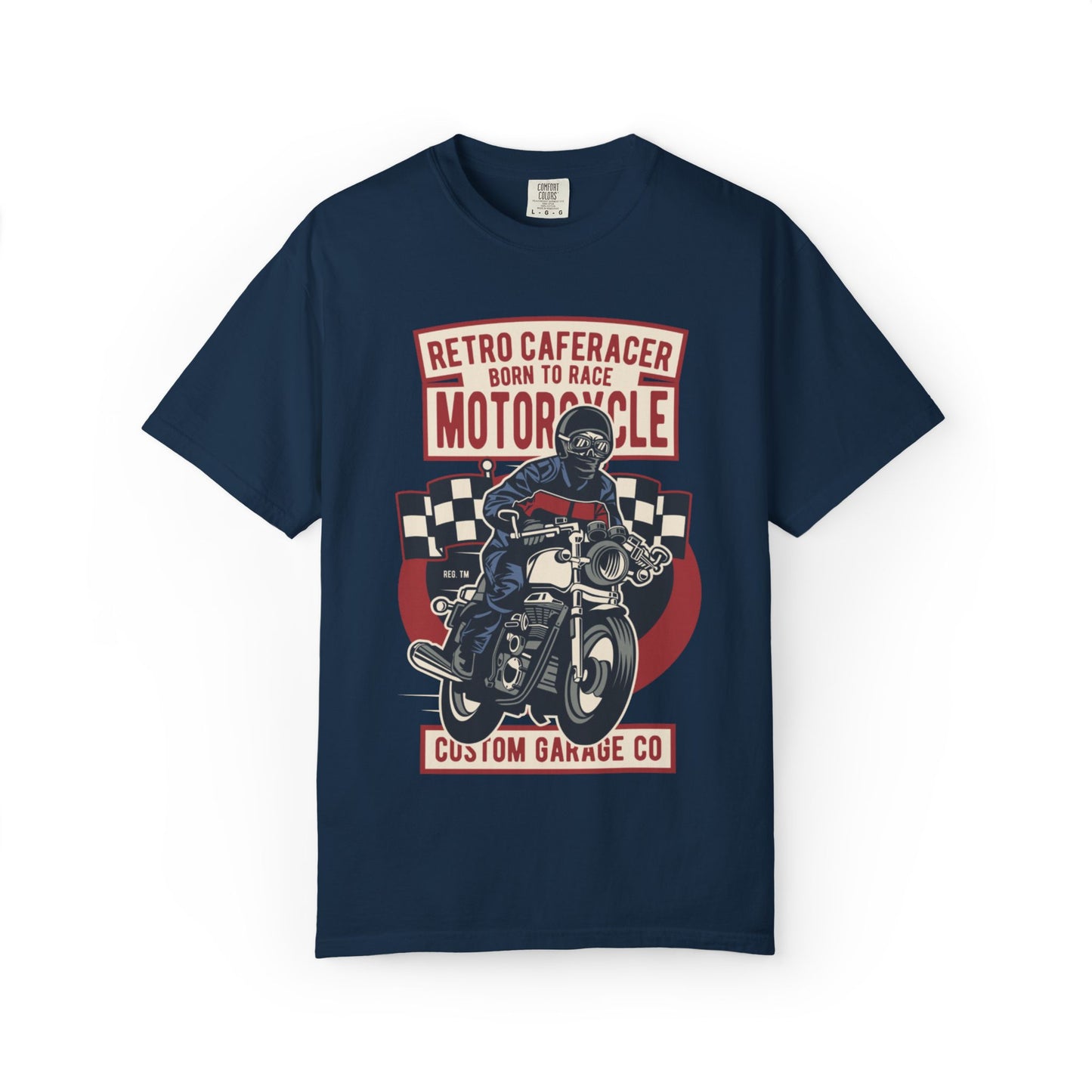 Retro Caferacer Vintage King Of The Road Classic Tee Bike Speed Racing Enthusiast Unisex Heavy Cotton T-Shirt