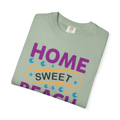 Enjoyable Home Sweet Beach House Beach Life Sun Sand Sea Seashells Sea Breeze Beach Sun Glasses  Unisex Heavy Cotton T-Shirt