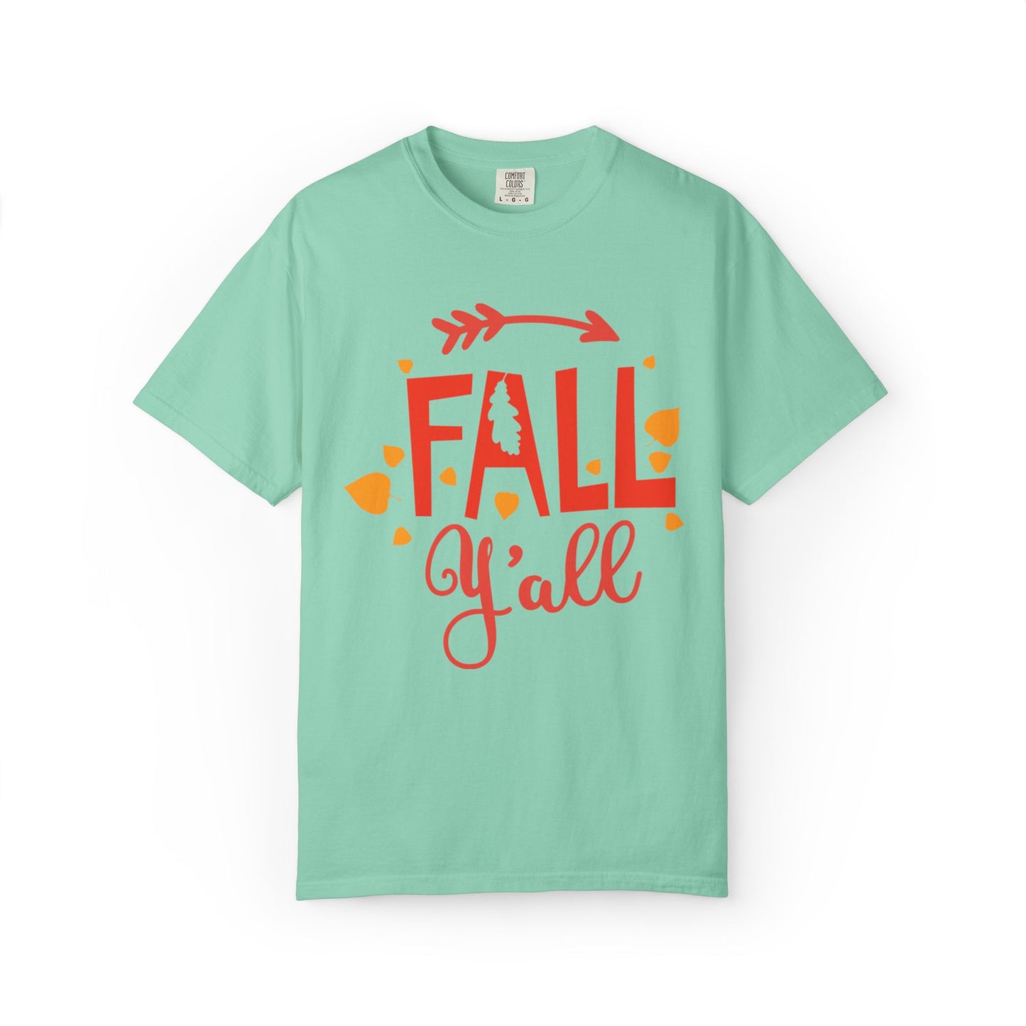 Fall Y’all Breeze Leaves Christmas Tee Jingle Bells Falling Beauty Holiday Spirit Unisex Heavy Cotton T-Shirt