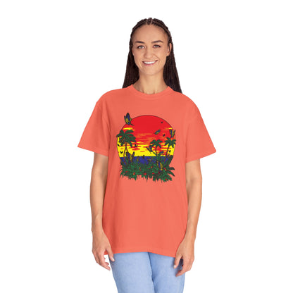 Palm Trees Island Summer Trendy Tee Sunshine Days Ice Cream Summer Camp Beachcombing Anchor Unisex Heavy Cotton T-Shirt