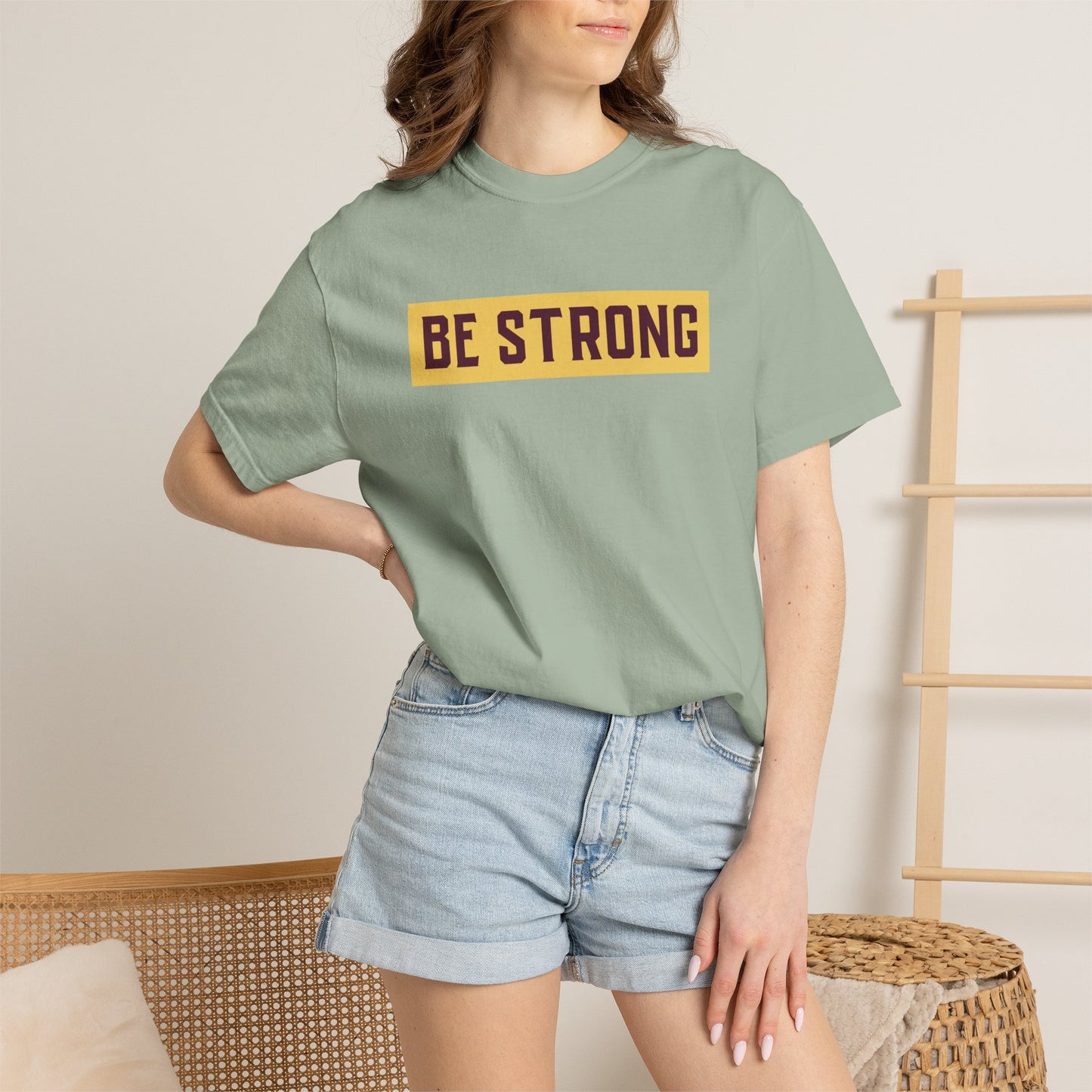 Be Strong Quotes Best Selling Unisex Heavy Cotton T-Shirt