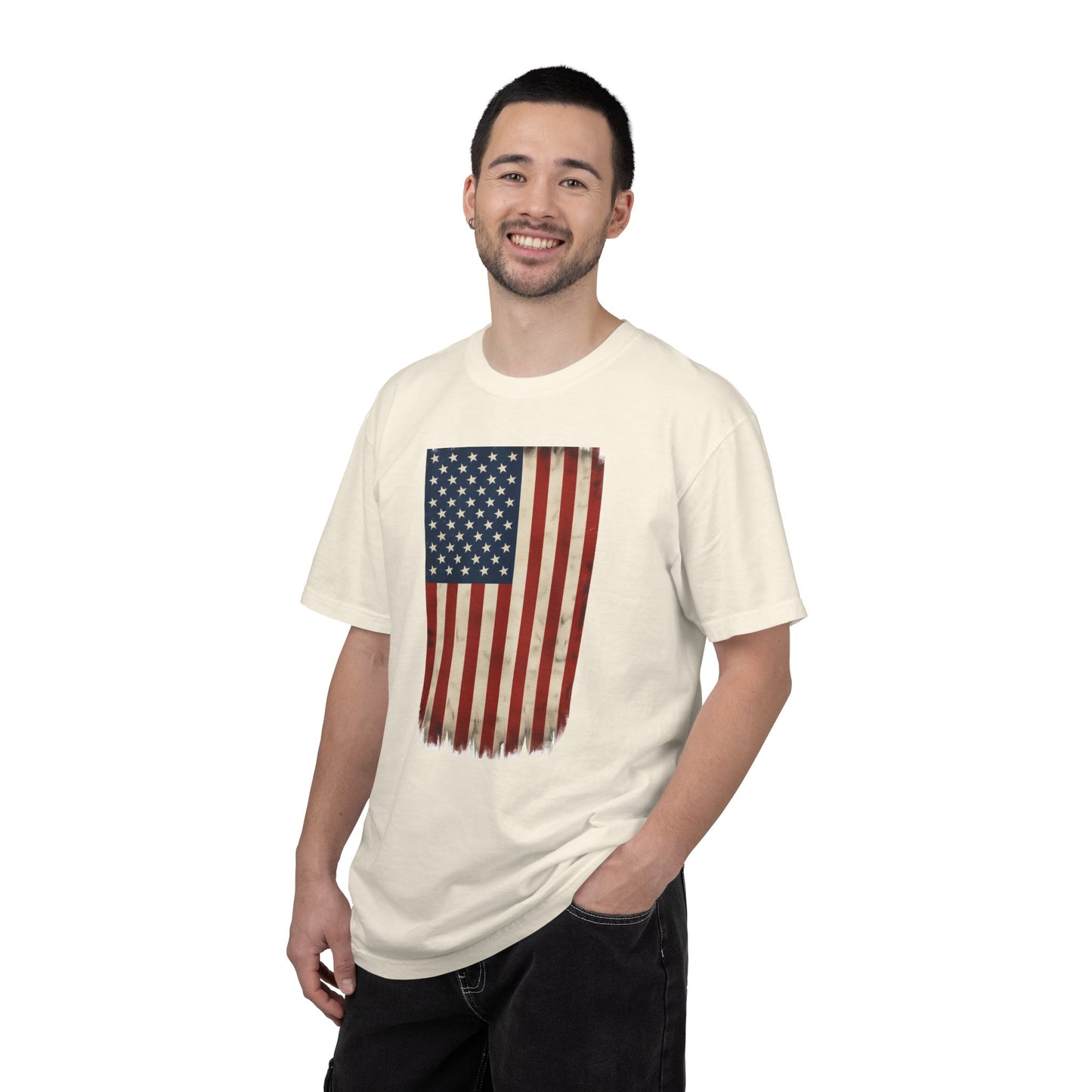 Flag USA - Unisex Garment-Dyed T-shirt