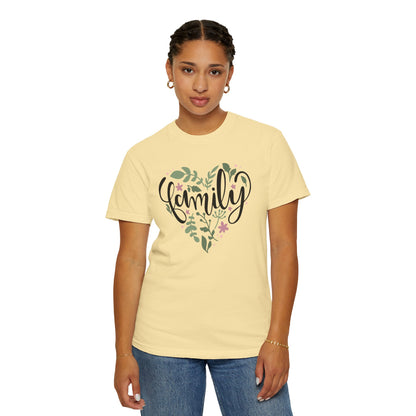 Family Trendy Tee Hug Rainbow Passion Unconditional Soulful Connection Siblings Love Parents Unisex Heavy Cotton T-Shirt