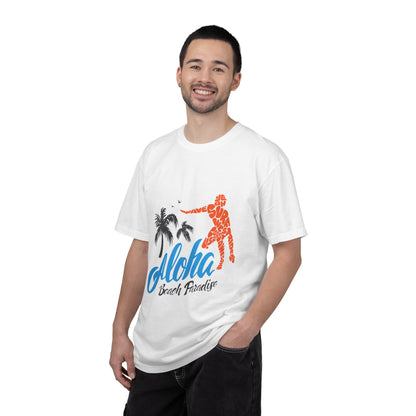 Funny Aloha Beach Paradise White Sand Coconut Tress Beach Party Beach Bar Beach Surfers Unisex Heavy Cotton T-Shirt